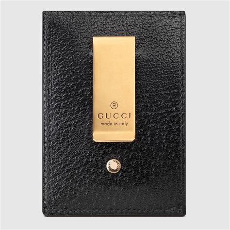 gucci gg leather money clip